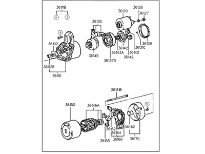 Hyundai 36100-35510 Starter Assembly