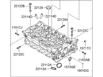 Hyundai 22100-25013 Head Assembly-Cylinder