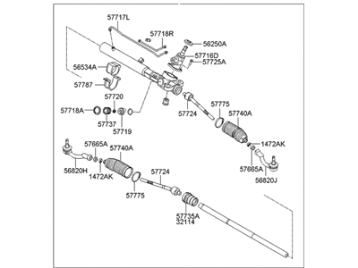Hyundai 57700-3M760 Gear & Linkage Assembly-Power Steering