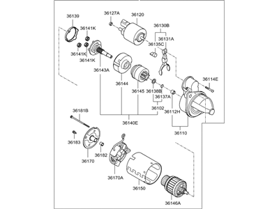 Hyundai 36100-2E550 Starter Assembly