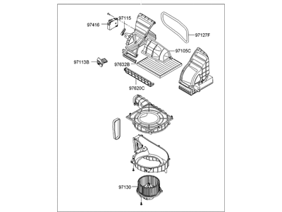 Hyundai 97206-1E101 Blower Unit