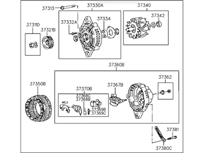 Hyundai 00228-Y0210 Reman Alternator Assembly