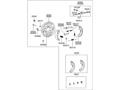 Hyundai 58360-25010 Brake Assembly-Rear, RH