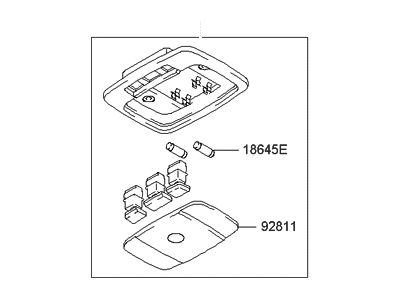 Hyundai 92810-39000-CI Room Lamp Assembly