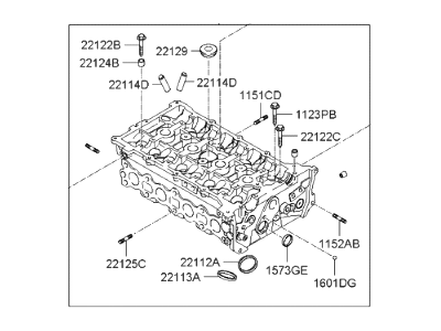 Kia 2210025012 Head Assembly-Cylinder