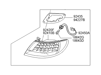 Hyundai 92401-3L050 Lamp Assembly-Rear Combination, LH