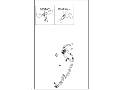 Kia 975404D200 Pipe & Hose Assembly-Heater