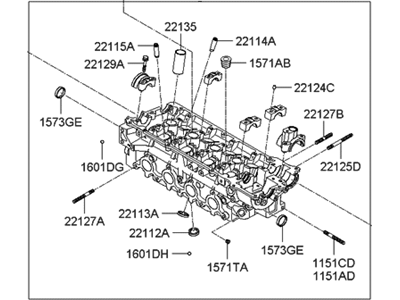 Kia 2210026850 Head Assembly-Cylinder