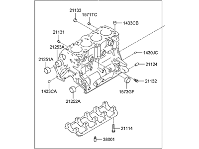 Kia 2110039520 Block Assembly-Cylinder