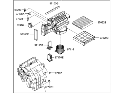 Hyundai 97100-3K320 Blower Unit