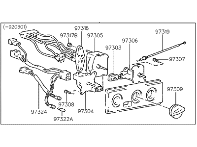 Hyundai 97250-23000 Heater Control Assembly