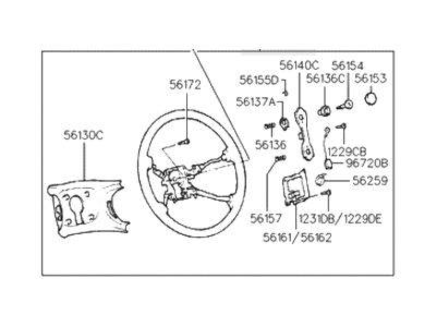 Hyundai 56110-34500-AQ Steering Wheel Body Assembly