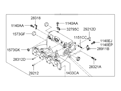 Hyundai 28310-23771 Manifold Assembly-Intake