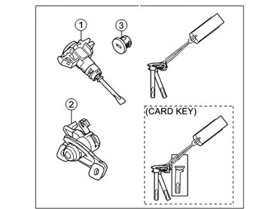 Hyundai 81905-B1060 Lock Key & Cylinder Set