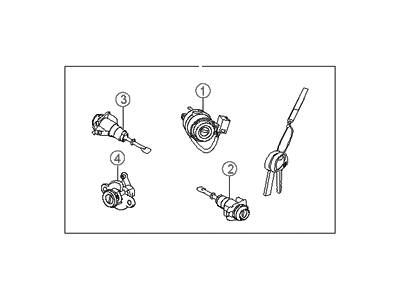 Hyundai 81905-2H200 Lock Key & Cylinder Set