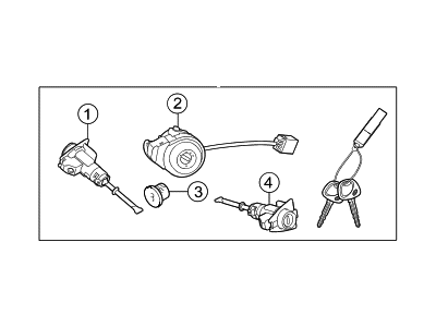 Hyundai 81905-2S000 Lock Key & Cylinder Set