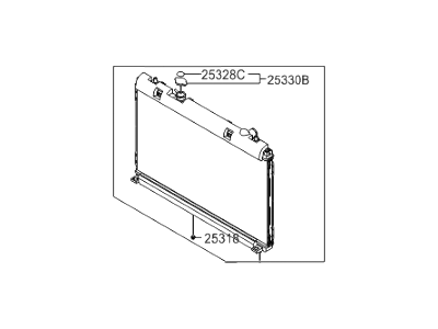 Kia 253104D901 Radiator Assembly