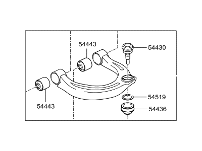 Hyundai 54420-3K000 Arm Assembly-Front Upper, RH