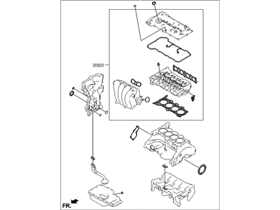 Hyundai 20910-2EU00 Gasket Kit-Engine Overhaul