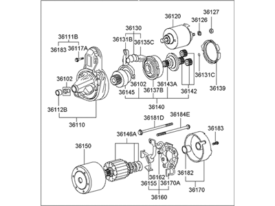 Hyundai 36100-37210 Starter Assembly