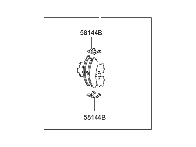 Hyundai 58101-25A00 Front Disc Brake Pad Kit