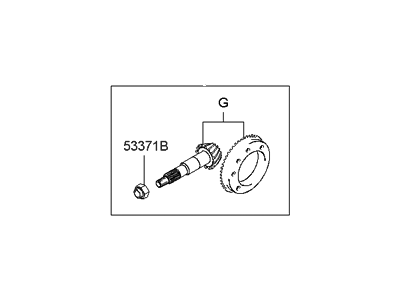 Hyundai 53212-39A00 Gear Kit-Rear Differential Final Drive