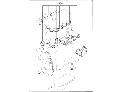 Hyundai 20910-22C10 Gasket Kit-Engine Overhaul