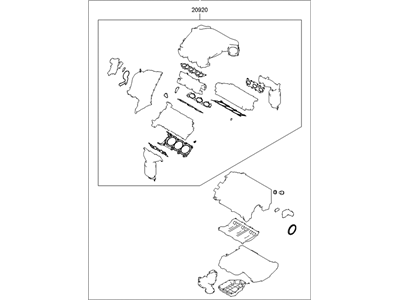 Hyundai 20910-3CA01 Gasket Kit-Engine Overhaul