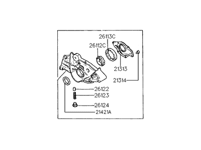 Hyundai 21310-35350 Case Assembly-Front