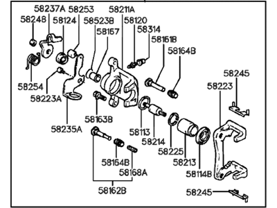 Hyundai 58310-35A01 Caliper Kit-Rear Brake, LH