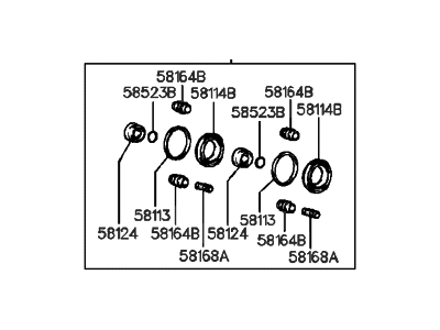 Hyundai 58303-34A00 Seal Kit-Rear Disc Brake