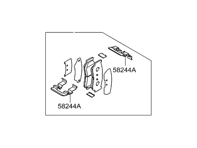 Hyundai 58302-2BA40 Rear Disc Brake Pad Kit