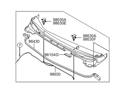 Hyundai 86150-3Y000 Cover Assembly-Cowl Top