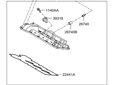 Hyundai 22420-3C700 Cover Assembly-Rocker, RH