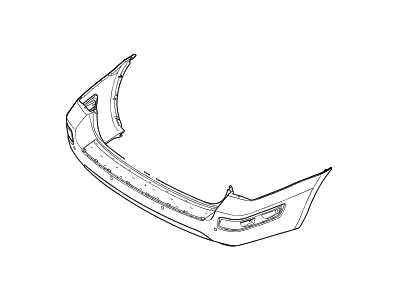 Hyundai 86611-4J000 Rear Bumper Cover