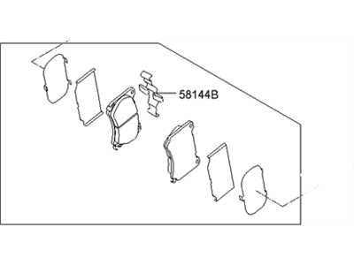 Hyundai 58101-3NA01 Front Disc Brake Pad Kit