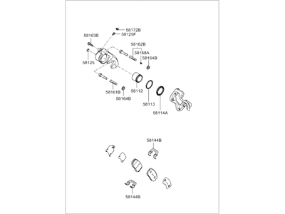 Hyundai 58130-2H300 Brake Assembly-Front, RH