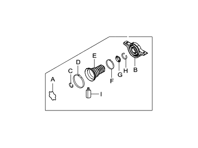 Hyundai 49575-2B000 Repair Kit-Center Bearing