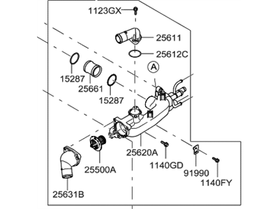 Hyundai 25600-3C100 Control Assembly-Coolant Temperature