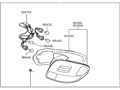 Hyundai 92401-27500 Lamp Assembly-Rear Combination, LH