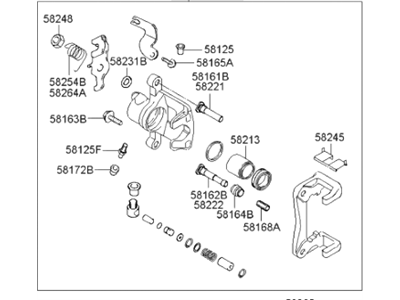 Hyundai 58311-2CA00 Caliper Kit-Rear Brake, RH