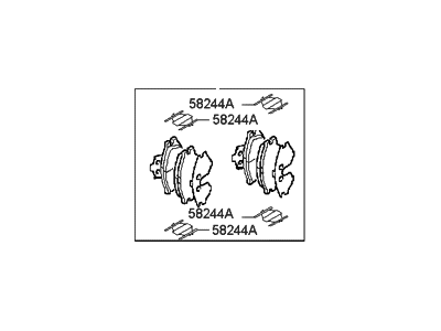 Hyundai 58302-29A10 Rear Disc Brake Pad Kit