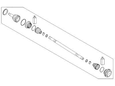 Hyundai 49601-B1300 Shaft Assembly-Drive Rear, RH