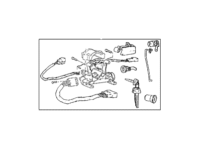 Hyundai 81905-24041-FD Lock Key & Cylinder Set