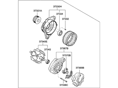 Hyundai 37300-2E800 Alternator Assembly