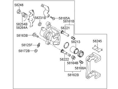 Hyundai 58310-2DA10 Caliper Kit-Rear Brake, LH