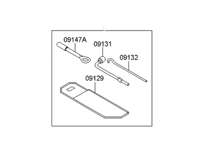 Hyundai 09130-1U100 Tool Set-Oweners Vehicle Mainenance