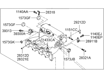 Hyundai 28310-23890 Manifold Assembly-Intake