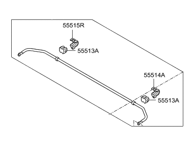 Hyundai 55510-2S000 Bar Assembly-Rear Stabilizer