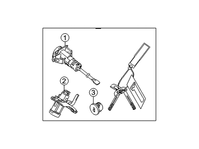 Hyundai 81905-3N700 Lock Key & Cylinder Set